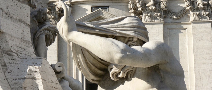 Fontaine des 4 fleuves – Le Bernin – Rome place Navone